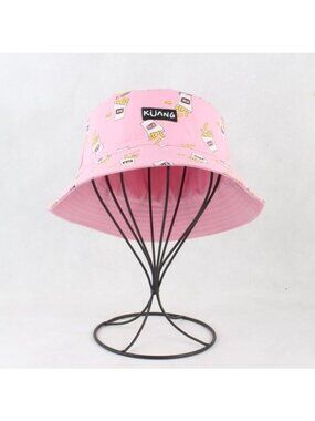 Küang Pink Fries Bucket Hat One Size Unisex Streetwear Summer Cap